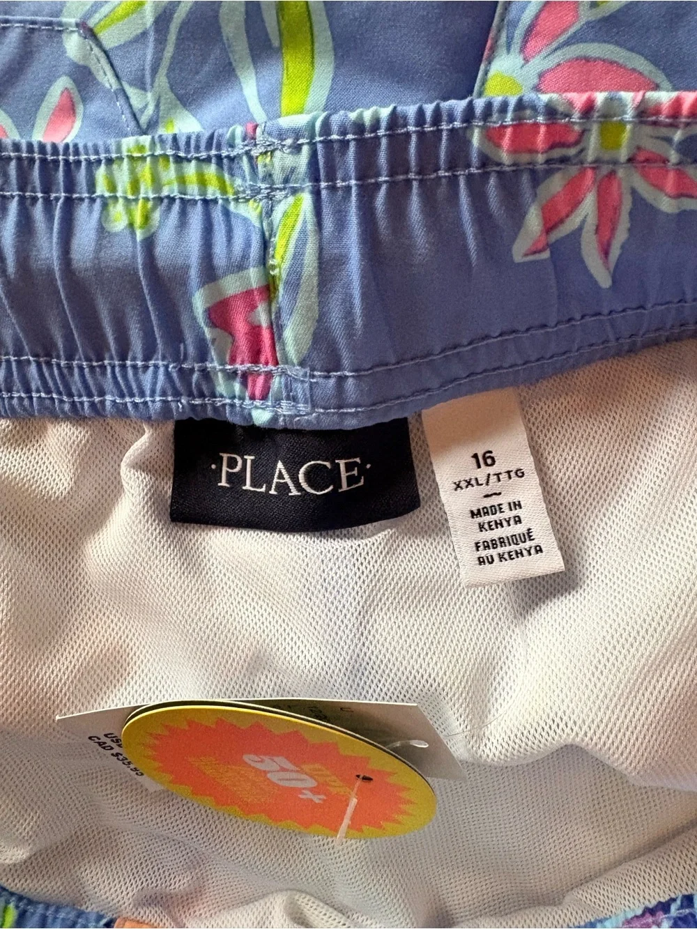 The Children’s Place Light Blue Tropical Floral Swim Shorts